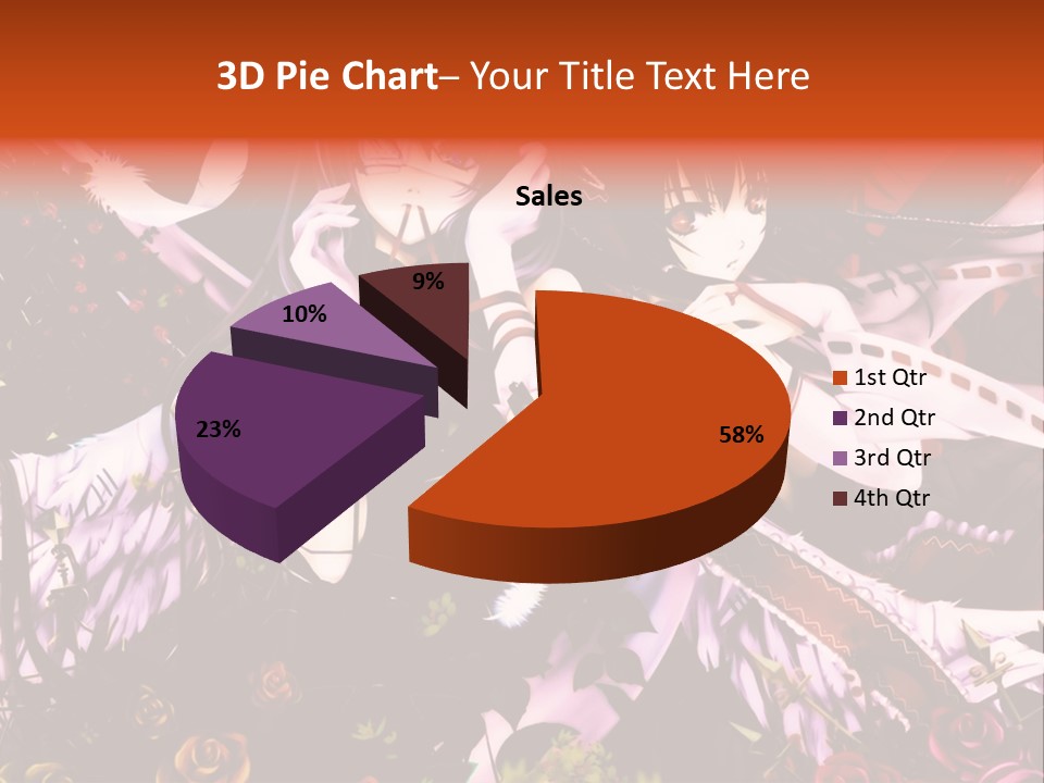 A Couple Of Anime Girls Sitting Next To Each Other PowerPoint Template
