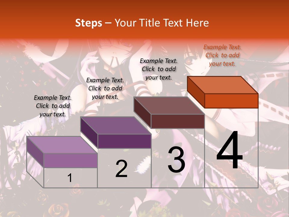 A Couple Of Anime Girls Sitting Next To Each Other PowerPoint Template