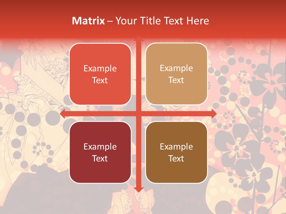 A Girl With Long Blonde Hair Standing In Front Of A Floral Background PowerPoint Template