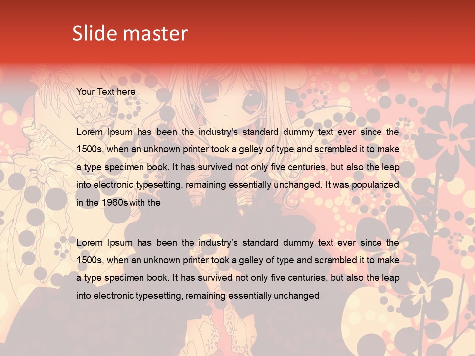 A Girl With Long Blonde Hair Standing In Front Of A Floral Background PowerPoint Template