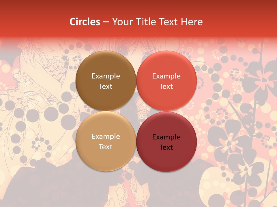 A Girl With Long Blonde Hair Standing In Front Of A Floral Background PowerPoint Template