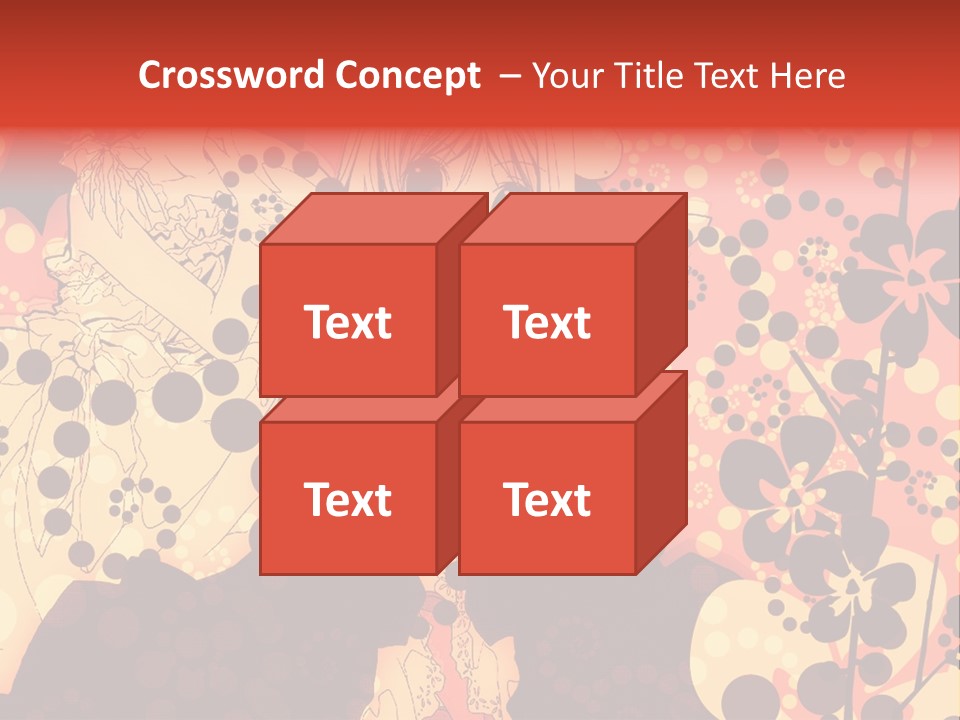 A Girl With Long Blonde Hair Standing In Front Of A Floral Background PowerPoint Template