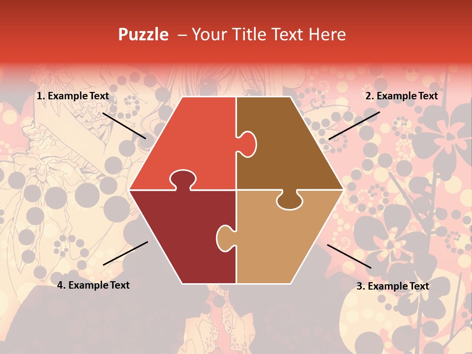 A Girl With Long Blonde Hair Standing In Front Of A Floral Background PowerPoint Template