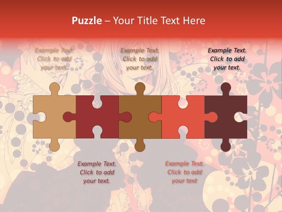 A Girl With Long Blonde Hair Standing In Front Of A Floral Background PowerPoint Template