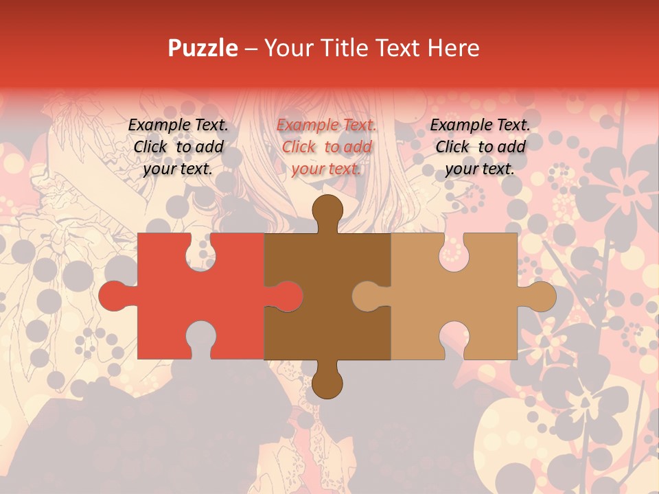 A Girl With Long Blonde Hair Standing In Front Of A Floral Background PowerPoint Template