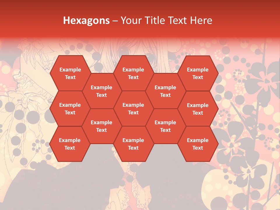 A Girl With Long Blonde Hair Standing In Front Of A Floral Background PowerPoint Template