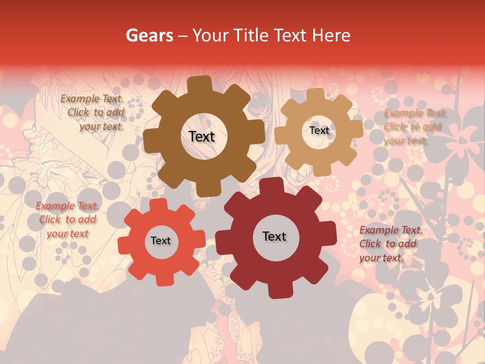 A Girl With Long Blonde Hair Standing In Front Of A Floral Background PowerPoint Template