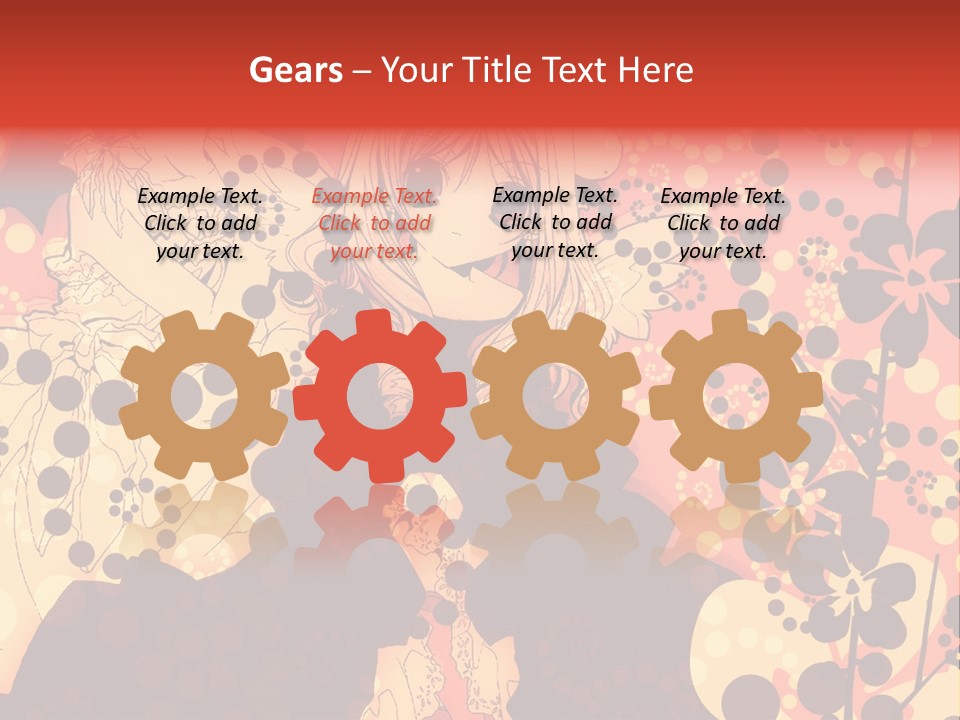 A Girl With Long Blonde Hair Standing In Front Of A Floral Background PowerPoint Template