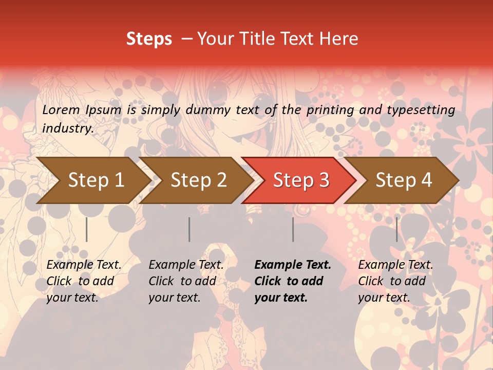 A Girl With Long Blonde Hair Standing In Front Of A Floral Background PowerPoint Template