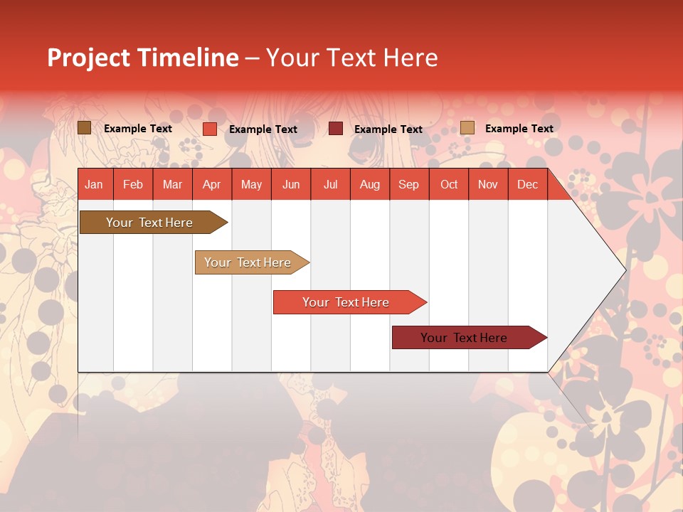 A Girl With Long Blonde Hair Standing In Front Of A Floral Background PowerPoint Template