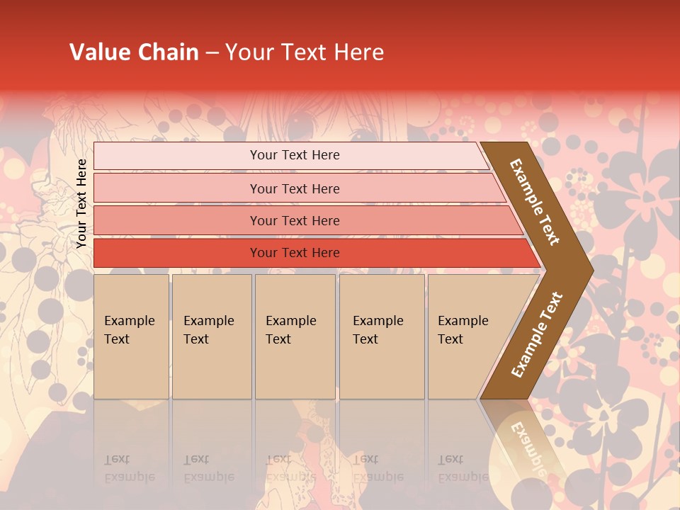 A Girl With Long Blonde Hair Standing In Front Of A Floral Background PowerPoint Template