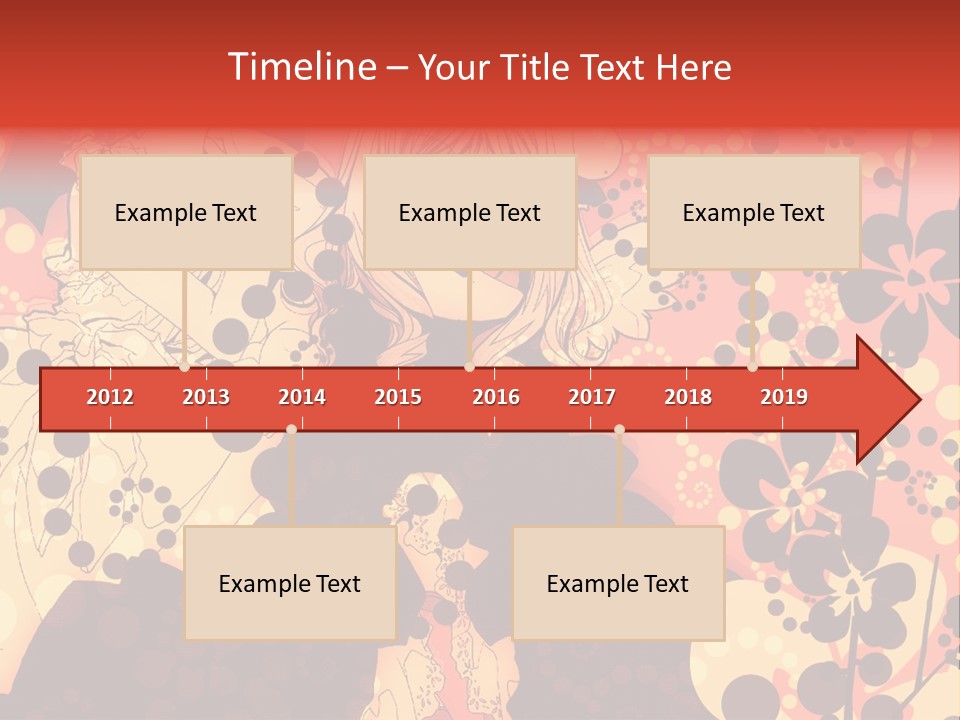 A Girl With Long Blonde Hair Standing In Front Of A Floral Background PowerPoint Template