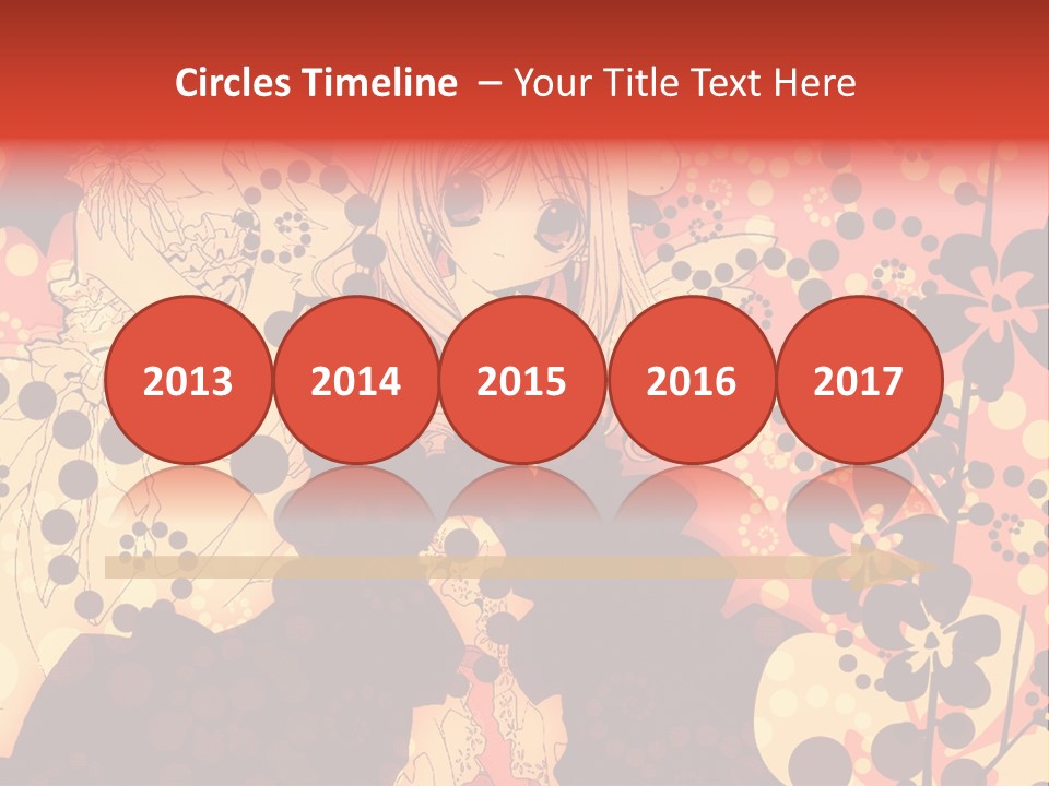 A Girl With Long Blonde Hair Standing In Front Of A Floral Background PowerPoint Template