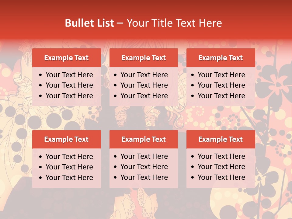 A Girl With Long Blonde Hair Standing In Front Of A Floral Background PowerPoint Template