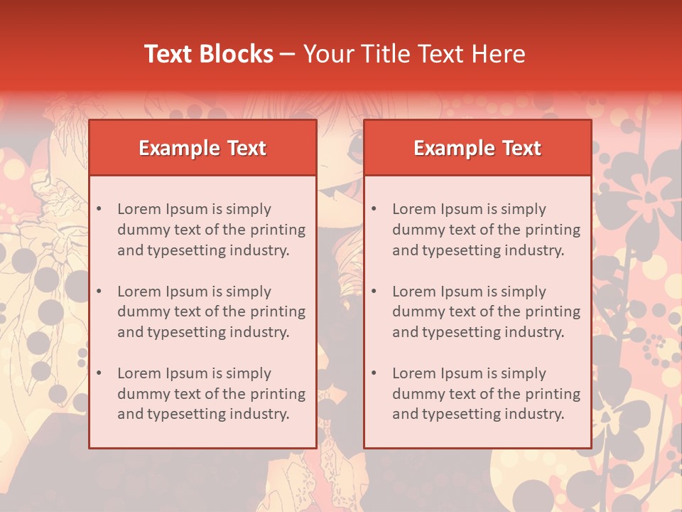 A Girl With Long Blonde Hair Standing In Front Of A Floral Background PowerPoint Template