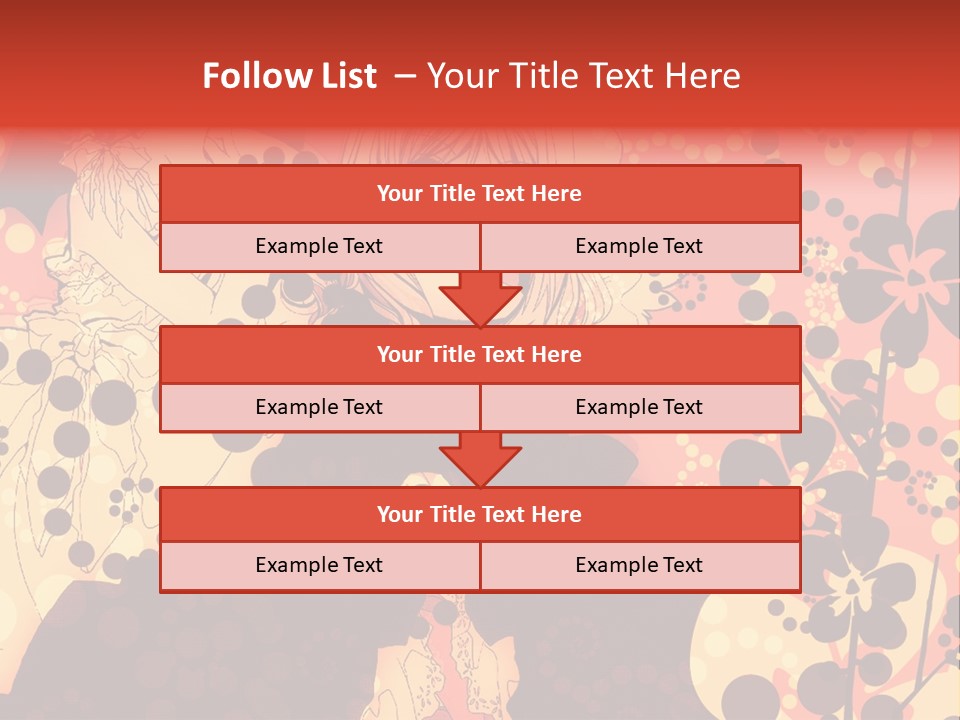 A Girl With Long Blonde Hair Standing In Front Of A Floral Background PowerPoint Template