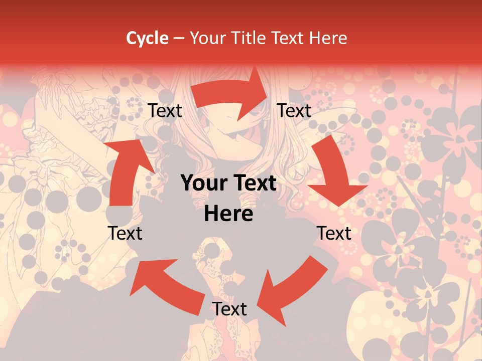 A Girl With Long Blonde Hair Standing In Front Of A Floral Background PowerPoint Template