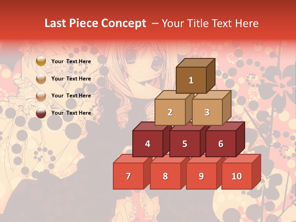 A Girl With Long Blonde Hair Standing In Front Of A Floral Background PowerPoint Template