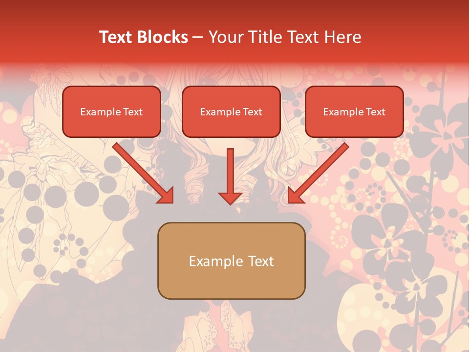 A Girl With Long Blonde Hair Standing In Front Of A Floral Background PowerPoint Template