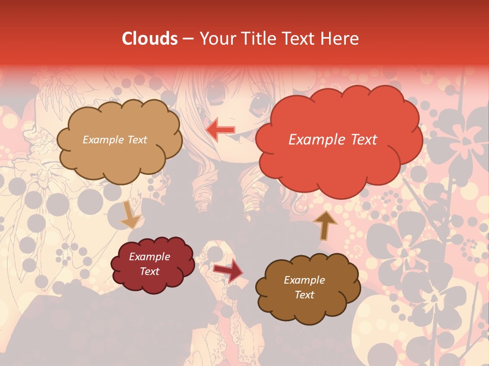 A Girl With Long Blonde Hair Standing In Front Of A Floral Background PowerPoint Template