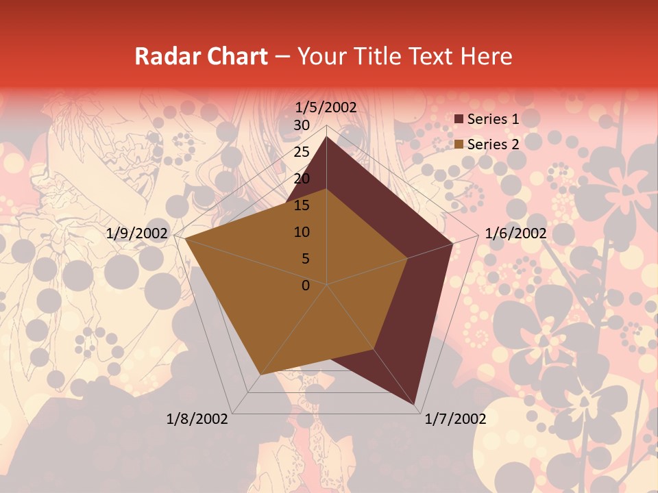 A Girl With Long Blonde Hair Standing In Front Of A Floral Background PowerPoint Template