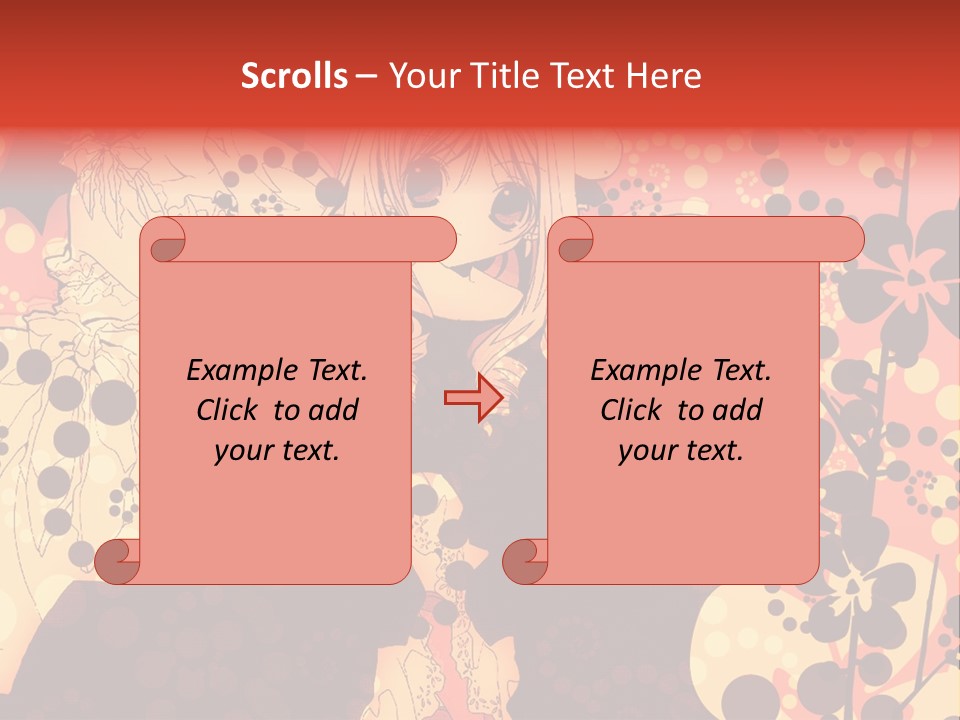 A Girl With Long Blonde Hair Standing In Front Of A Floral Background PowerPoint Template