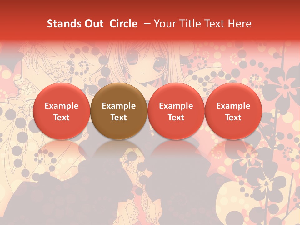 A Girl With Long Blonde Hair Standing In Front Of A Floral Background PowerPoint Template