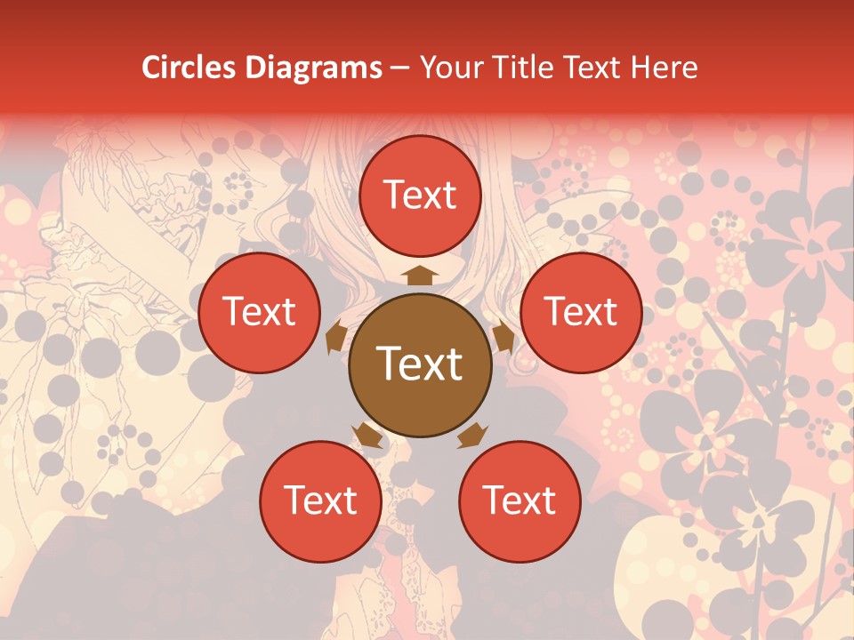 A Girl With Long Blonde Hair Standing In Front Of A Floral Background PowerPoint Template