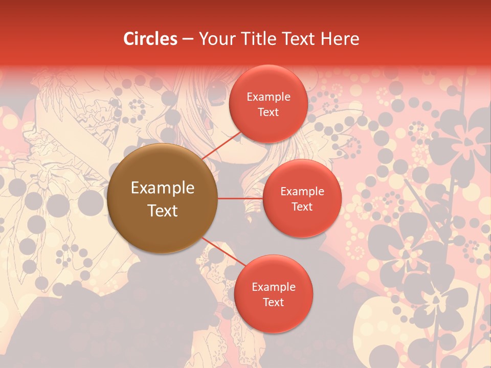 A Girl With Long Blonde Hair Standing In Front Of A Floral Background PowerPoint Template