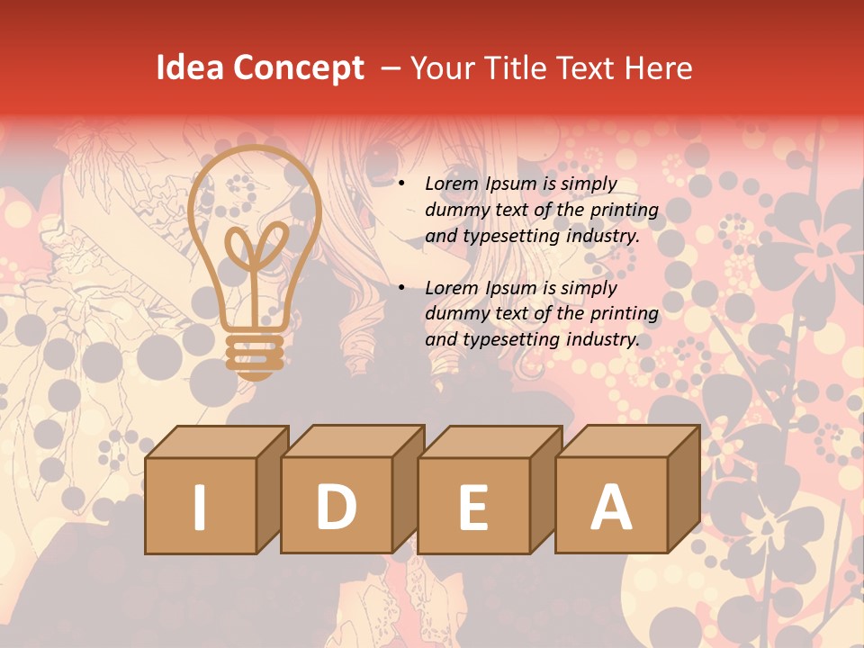 A Girl With Long Blonde Hair Standing In Front Of A Floral Background PowerPoint Template