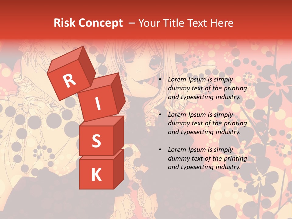 A Girl With Long Blonde Hair Standing In Front Of A Floral Background PowerPoint Template