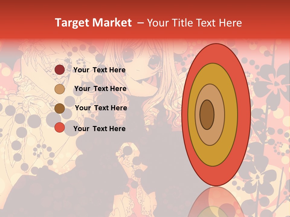 A Girl With Long Blonde Hair Standing In Front Of A Floral Background PowerPoint Template