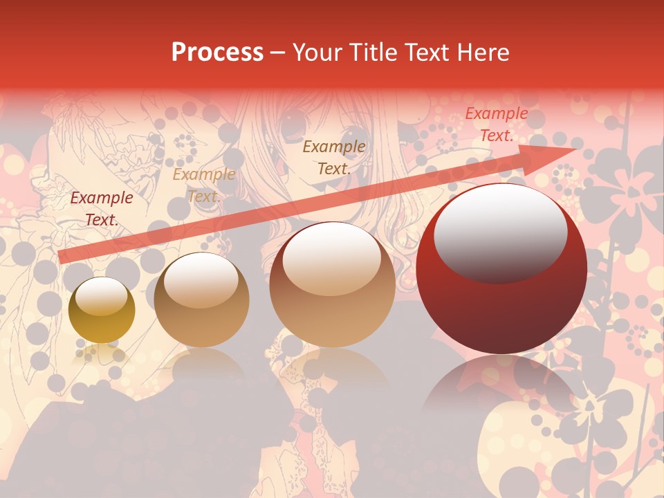 A Girl With Long Blonde Hair Standing In Front Of A Floral Background PowerPoint Template