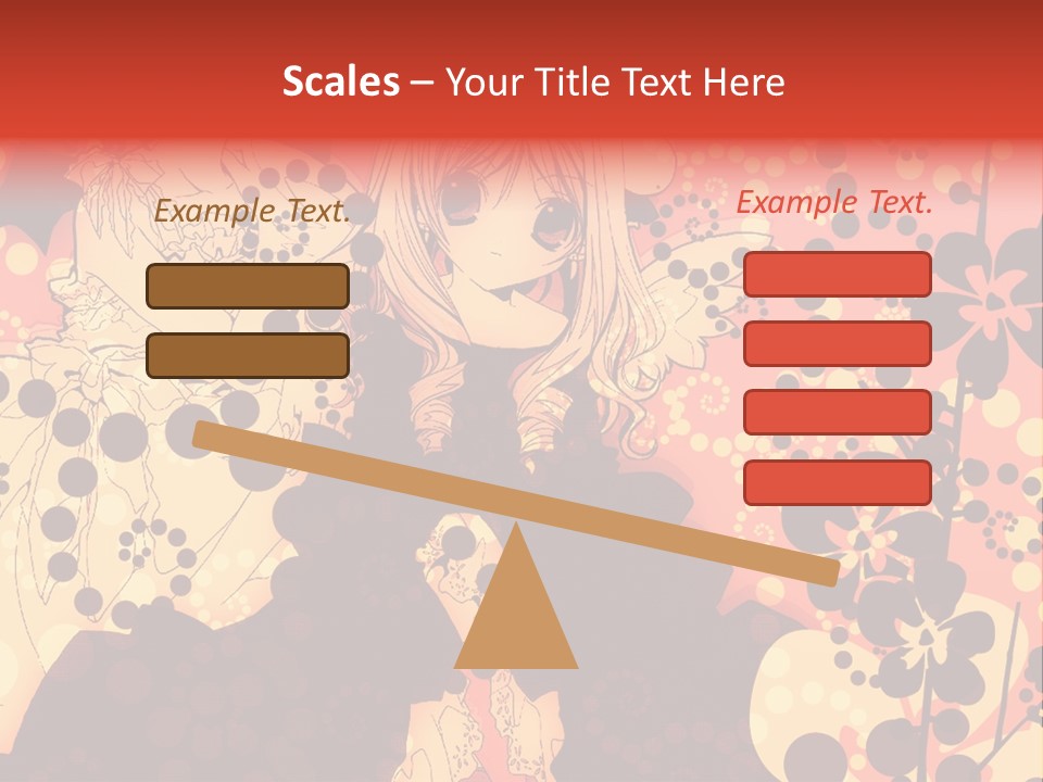 A Girl With Long Blonde Hair Standing In Front Of A Floral Background PowerPoint Template