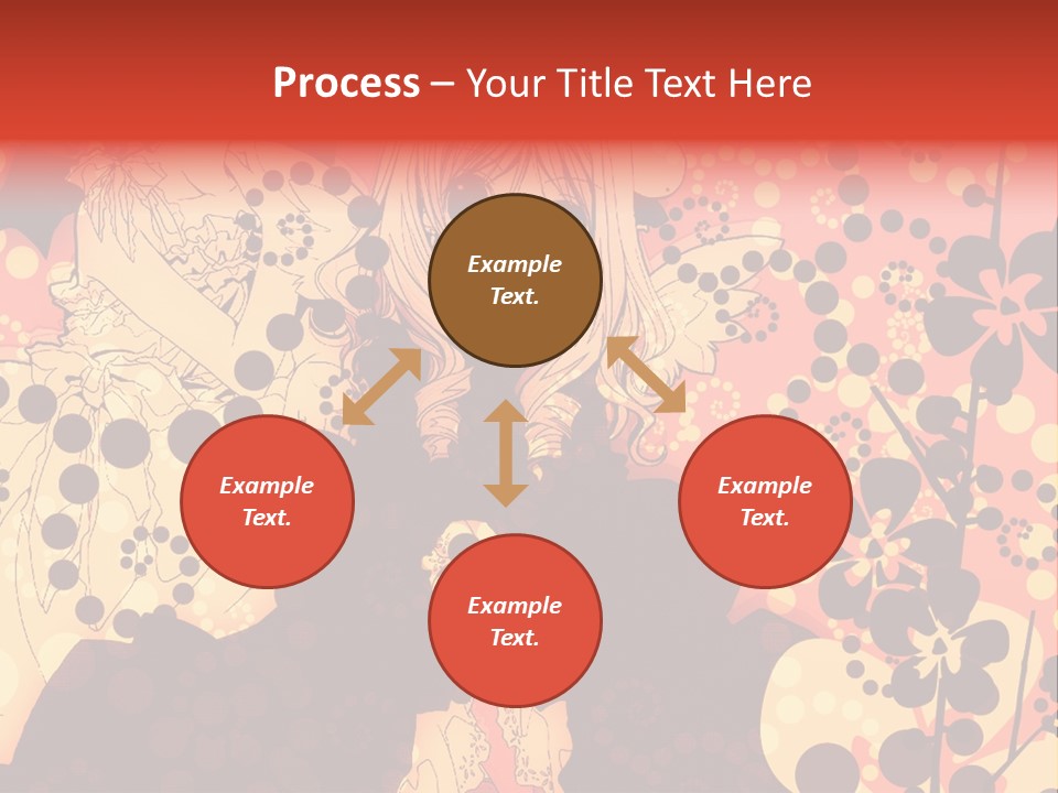 A Girl With Long Blonde Hair Standing In Front Of A Floral Background PowerPoint Template