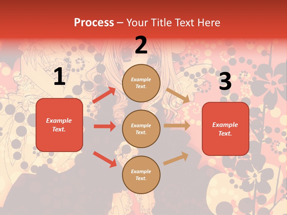 A Girl With Long Blonde Hair Standing In Front Of A Floral Background PowerPoint Template