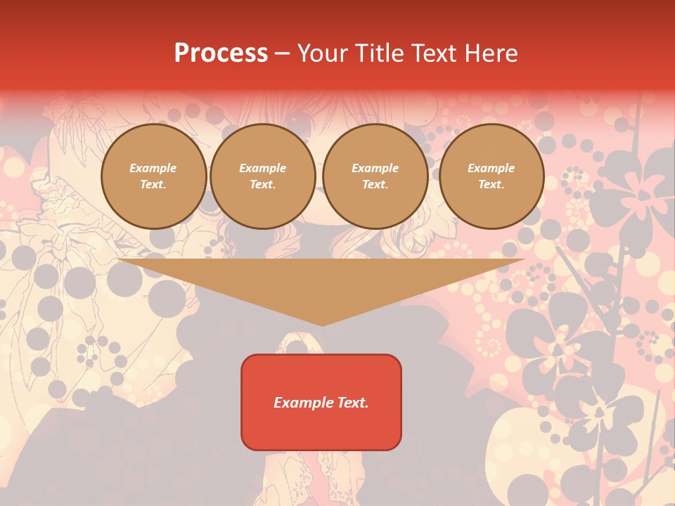 A Girl With Long Blonde Hair Standing In Front Of A Floral Background PowerPoint Template