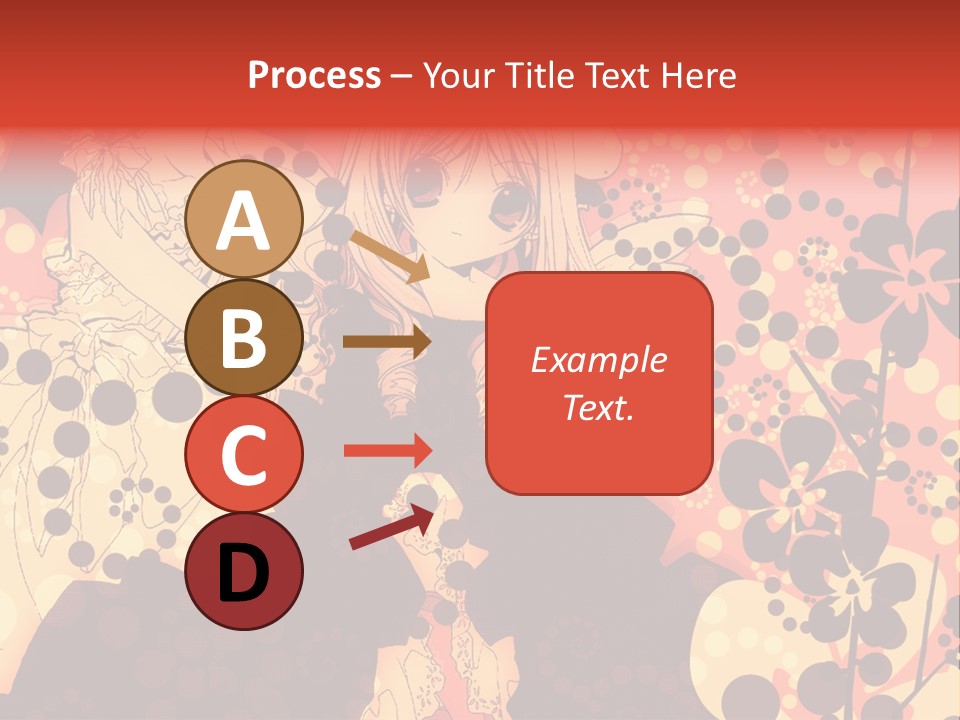 A Girl With Long Blonde Hair Standing In Front Of A Floral Background PowerPoint Template