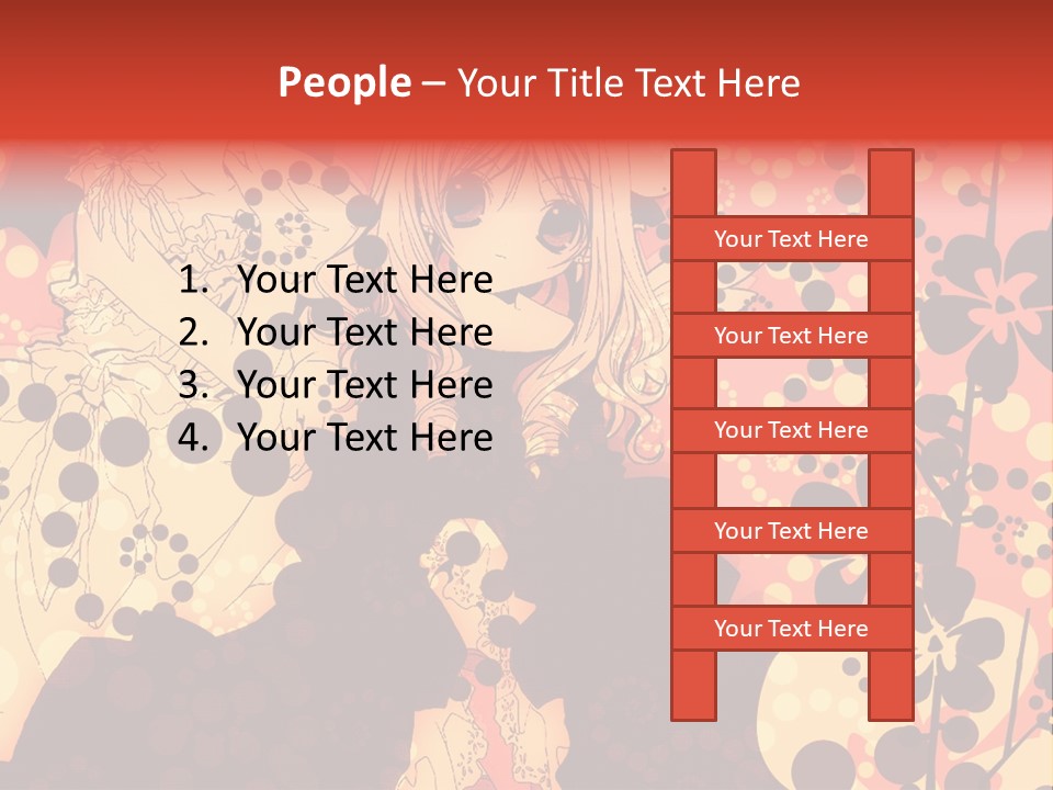 A Girl With Long Blonde Hair Standing In Front Of A Floral Background PowerPoint Template