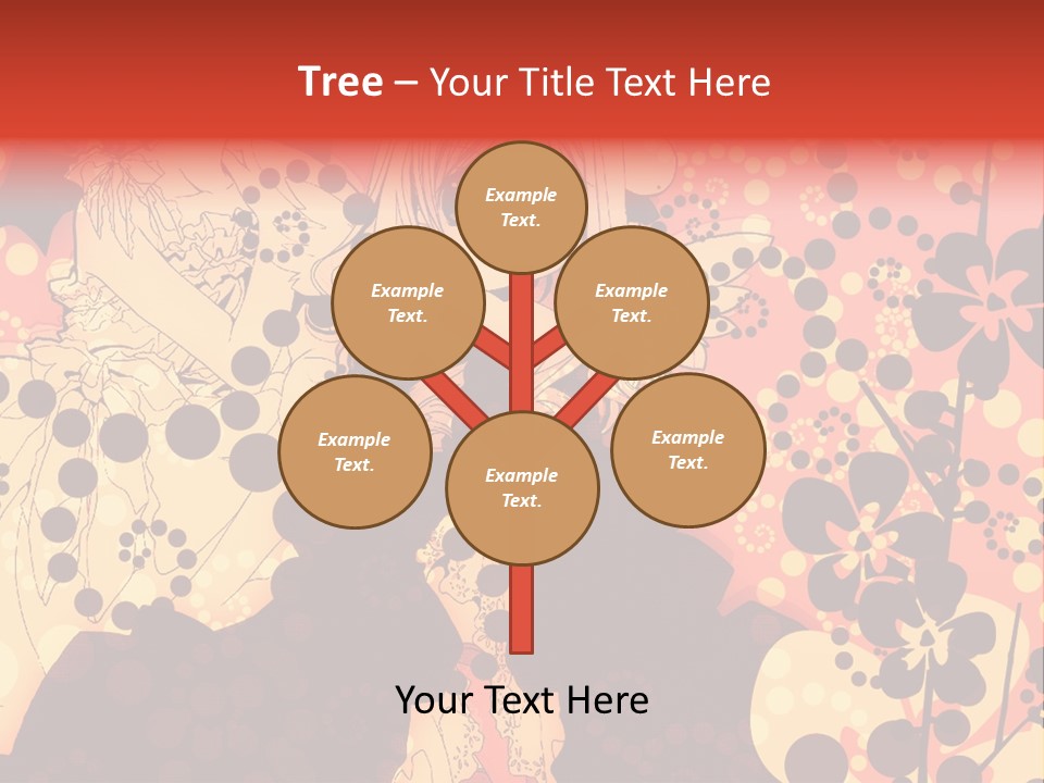 A Girl With Long Blonde Hair Standing In Front Of A Floral Background PowerPoint Template