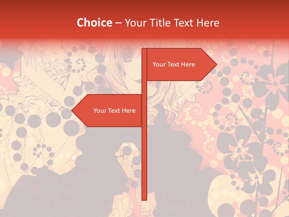 A Girl With Long Blonde Hair Standing In Front Of A Floral Background PowerPoint Template