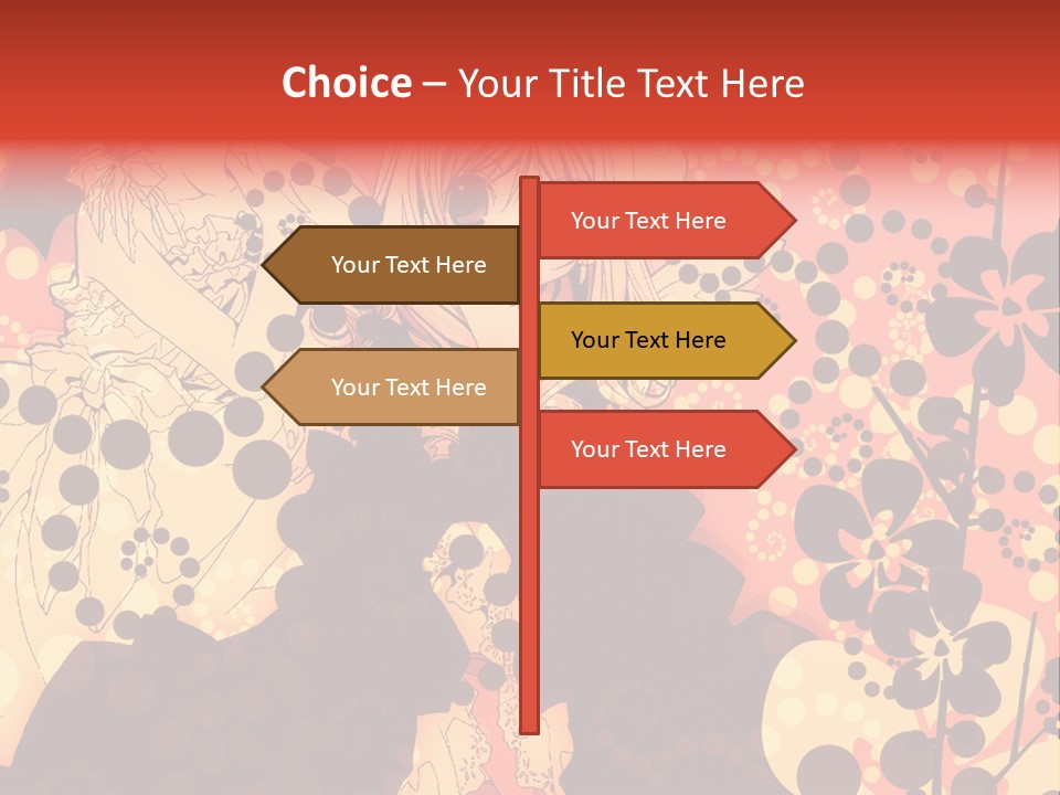 A Girl With Long Blonde Hair Standing In Front Of A Floral Background PowerPoint Template