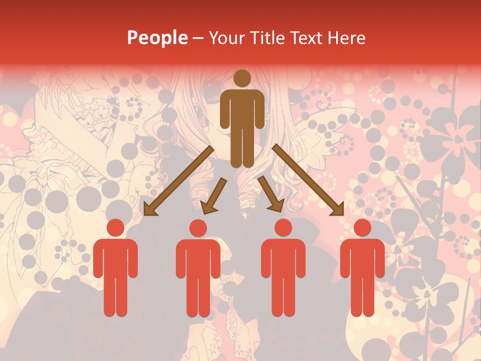 A Girl With Long Blonde Hair Standing In Front Of A Floral Background PowerPoint Template