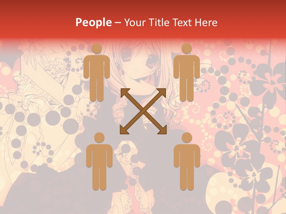 A Girl With Long Blonde Hair Standing In Front Of A Floral Background PowerPoint Template