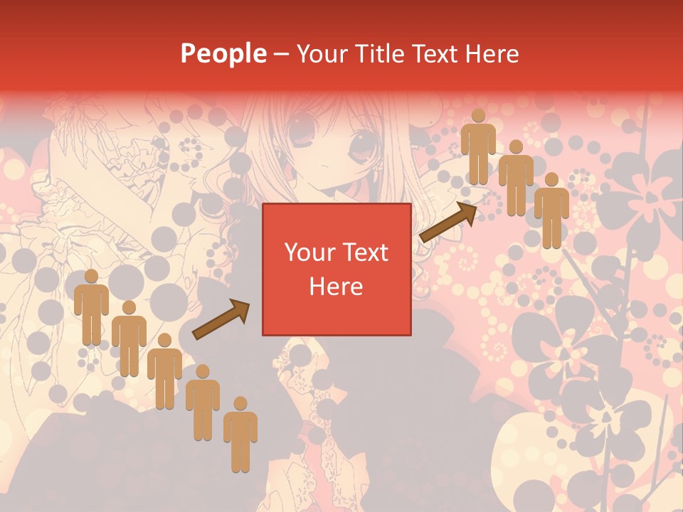 A Girl With Long Blonde Hair Standing In Front Of A Floral Background PowerPoint Template