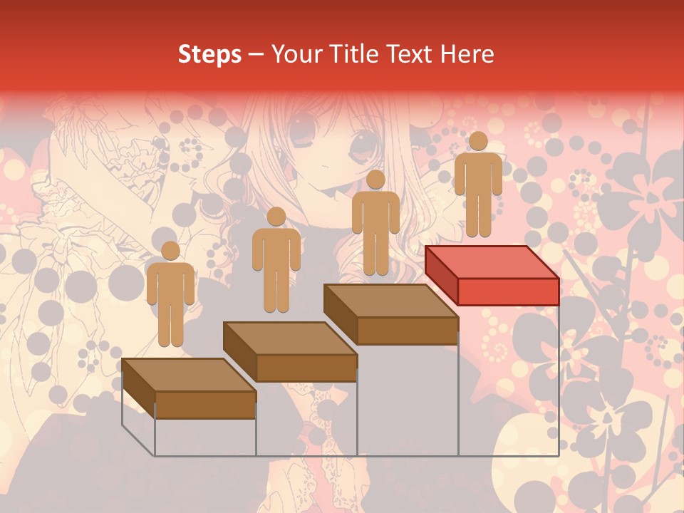 A Girl With Long Blonde Hair Standing In Front Of A Floral Background PowerPoint Template