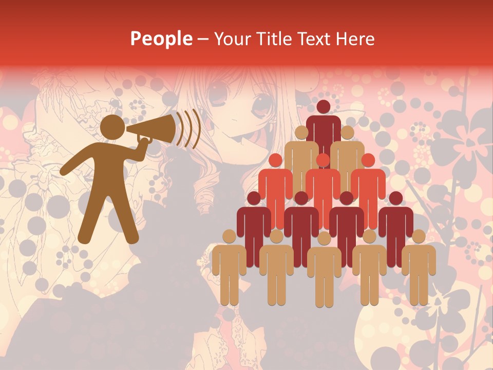 A Girl With Long Blonde Hair Standing In Front Of A Floral Background PowerPoint Template