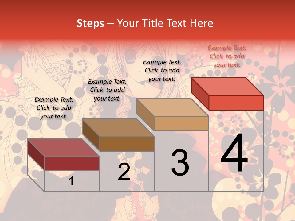 A Girl With Long Blonde Hair Standing In Front Of A Floral Background PowerPoint Template