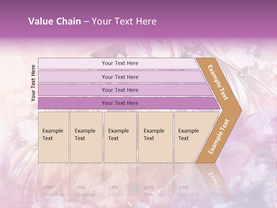 Two Anime Girls With Long Hair Standing Next To Each Other PowerPoint Template