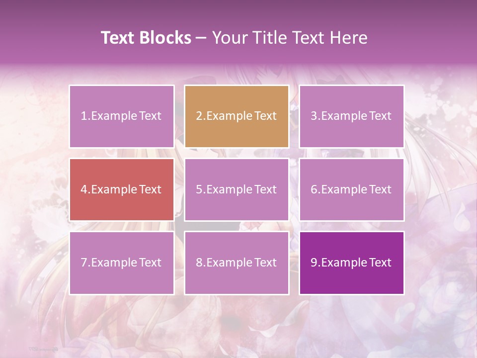 Two Anime Girls With Long Hair Standing Next To Each Other PowerPoint Template